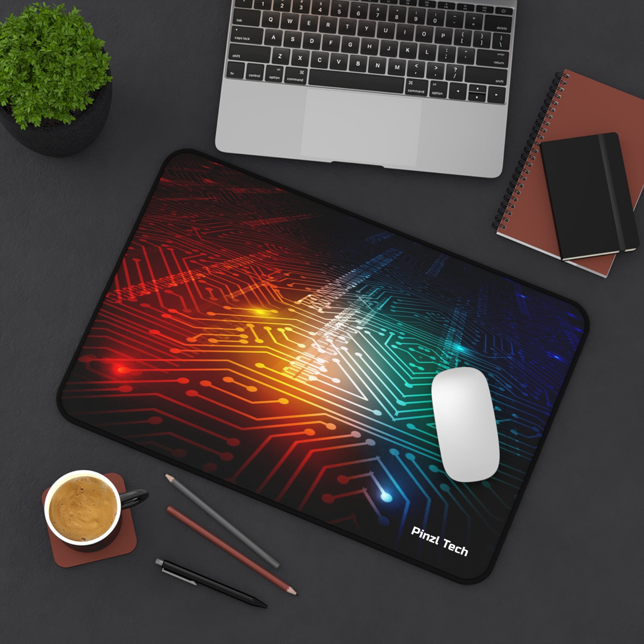 Pinzl Tech Circuit Desk Mat — Gaming/Workstation Mousepad
