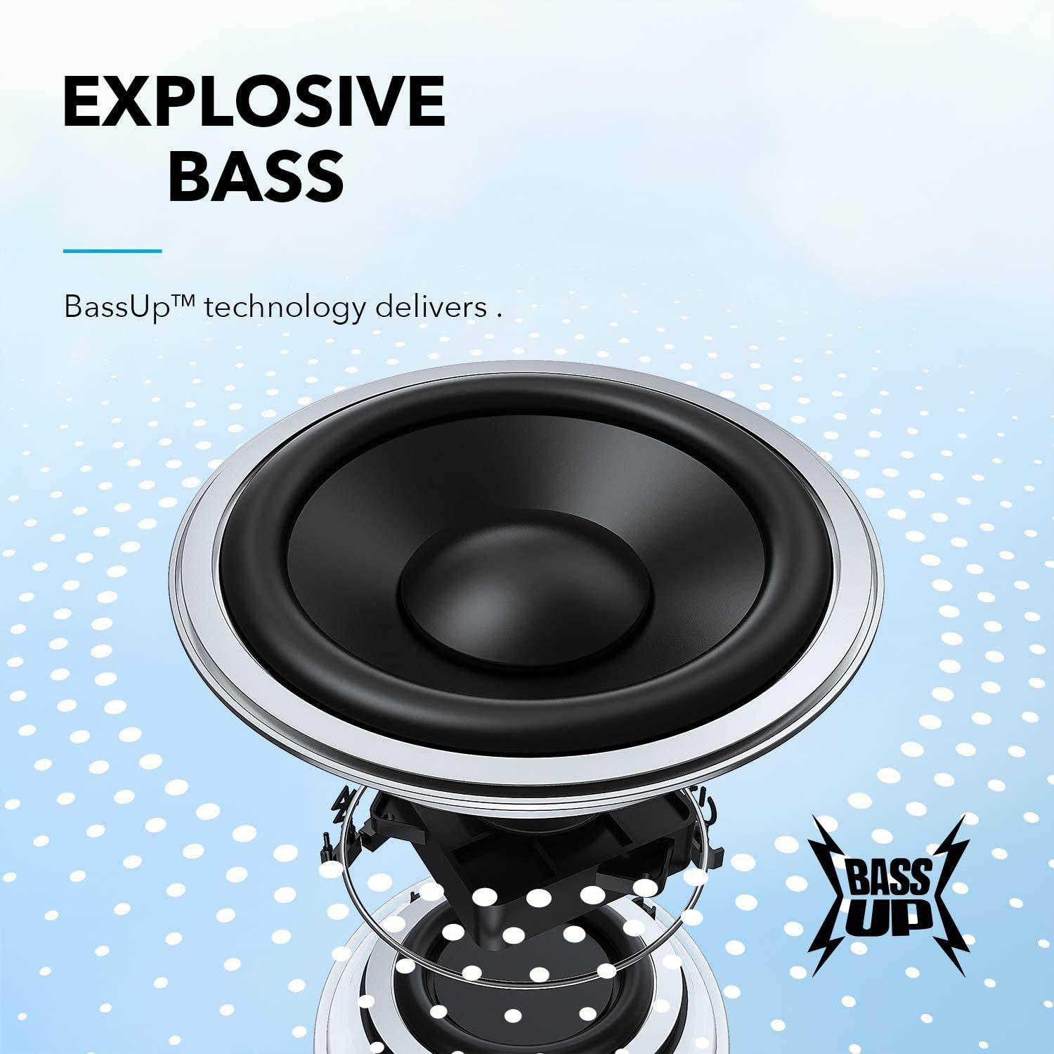 Mini 3 Bluetooth Speaker, Waterproof IPX7, Bassup and Partycast Technology, USB-C, Customizable EQ for Home and Portable Use