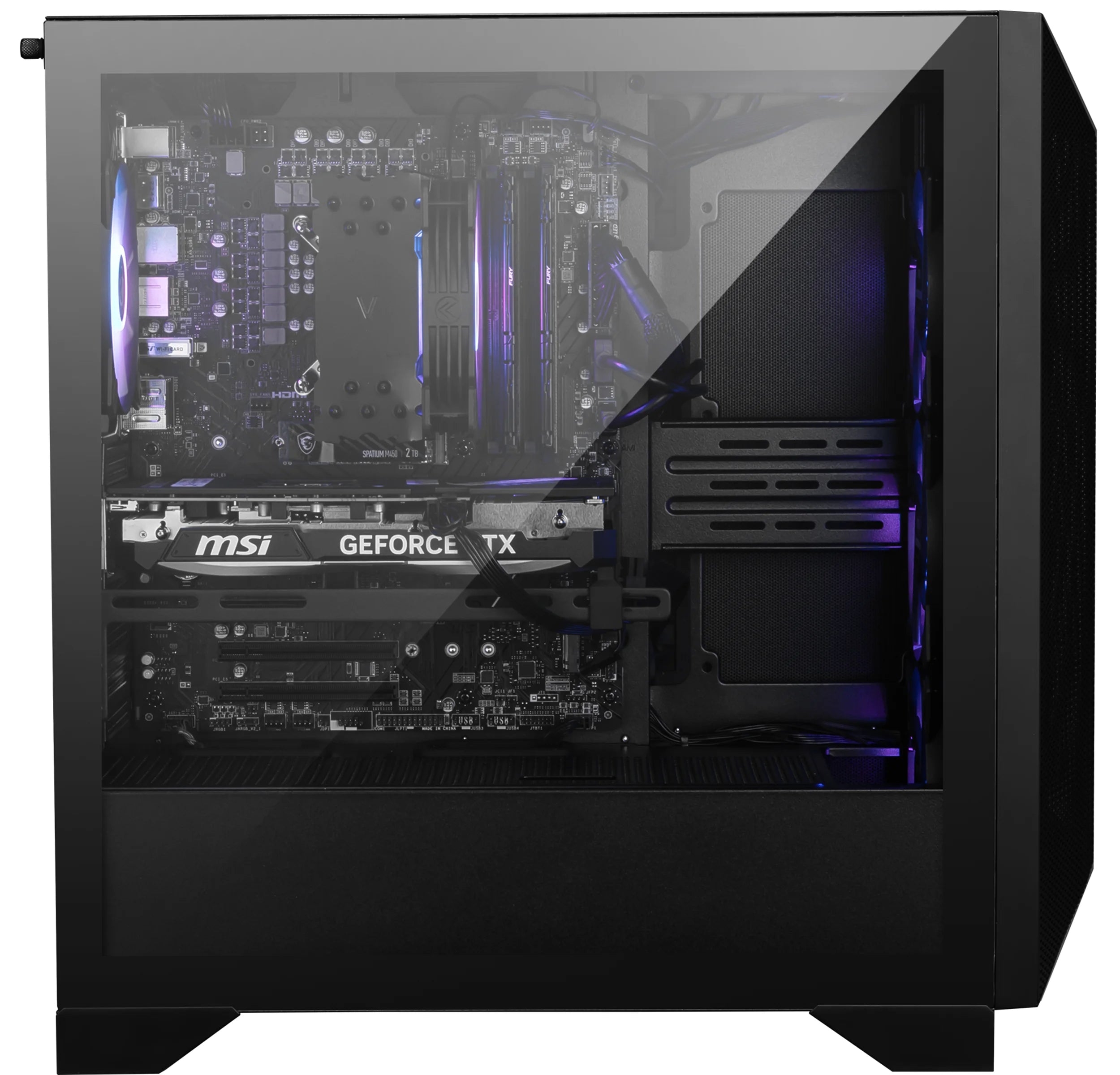 Aegis R2 Gaming Desktop Intel I7-14700F NVIDIA RTX 5060Ti - 32GB DDR5 2TB SSD Win 11 Black
