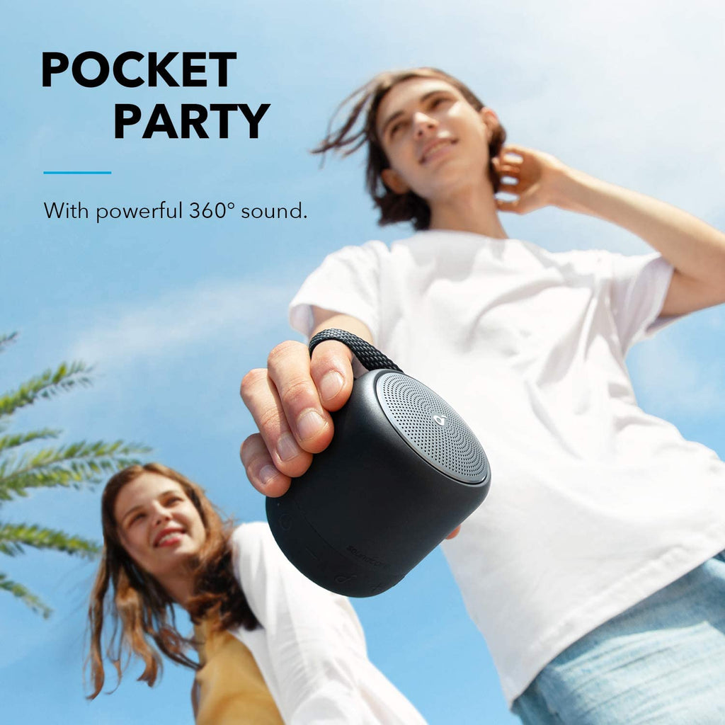 Mini 3 Bluetooth Speaker, Waterproof IPX7, Bassup and Partycast Technology, USB-C, Customizable EQ for Home and Portable Use