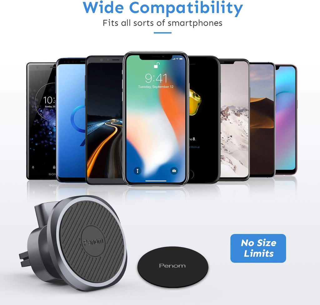 Magnetic Car Phone Mount, Cell Phone Holder for Car, Universal Magnetic Phone Car Mount for Most Smart Phone