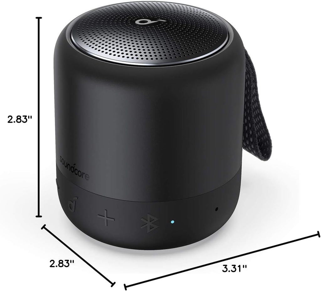 Mini 3 Bluetooth Speaker, Waterproof IPX7, Bassup and Partycast Technology, USB-C, Customizable EQ for Home and Portable Use