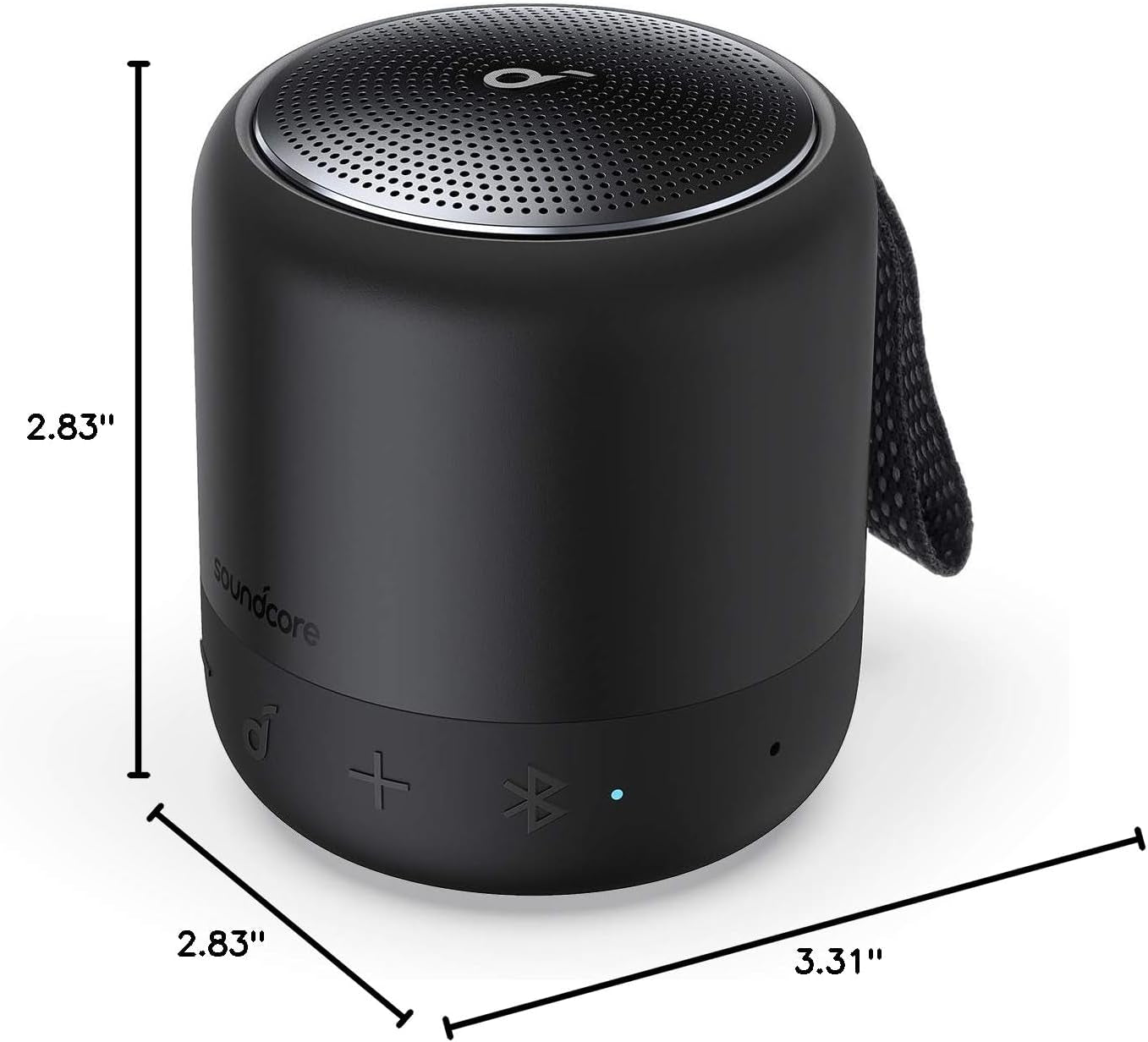 Mini 3 Bluetooth Speaker, Waterproof IPX7, Bassup and Partycast Technology, USB-C, Customizable EQ for Home and Portable Use