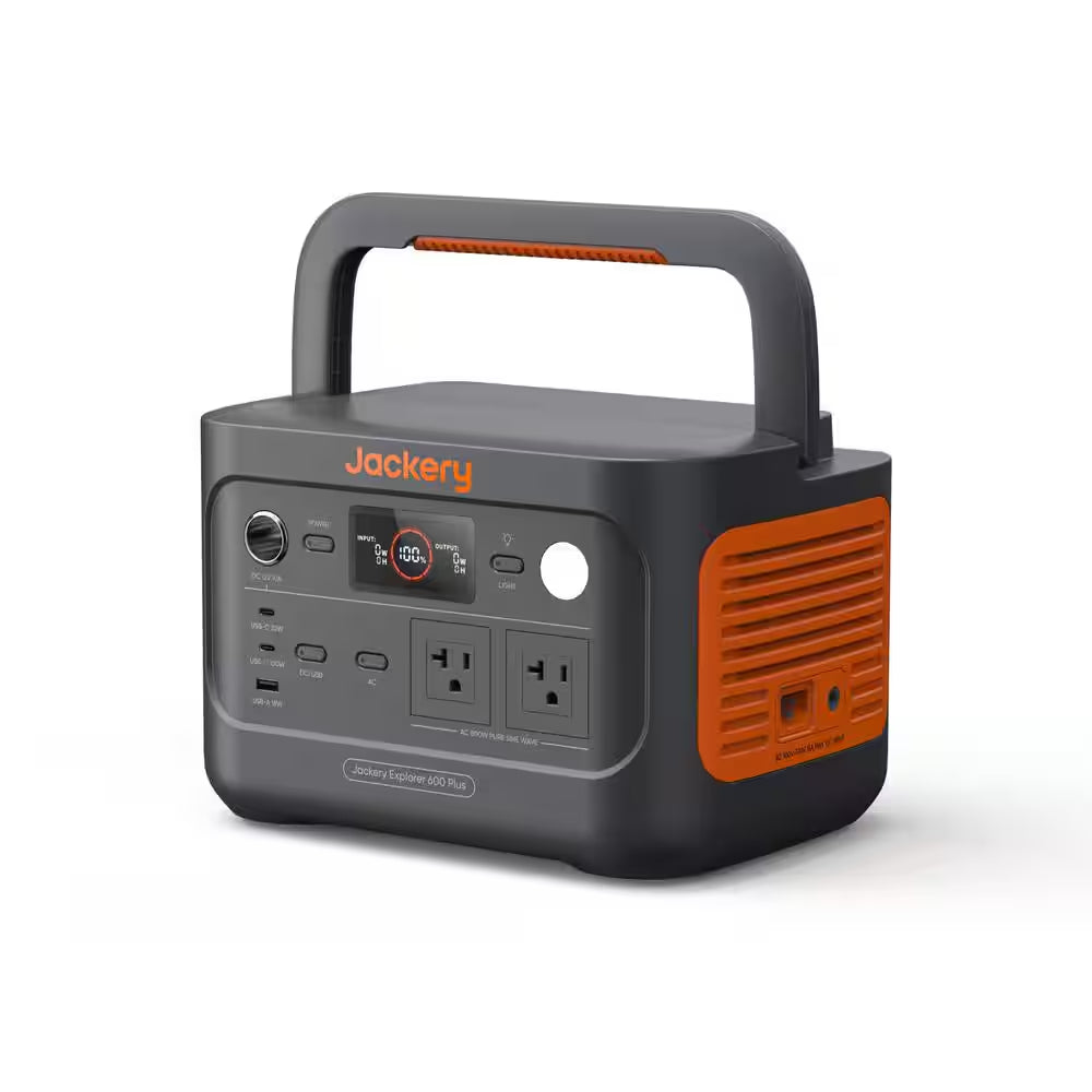 800-Watt Output/1600 Peak Portable Power Station Explorer 600 plus Push Button Start Battery Generator for Outdoors
